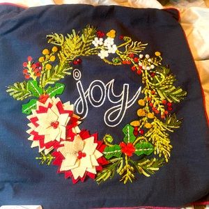 Pier 1 JOY Christmas Pillow 20*20